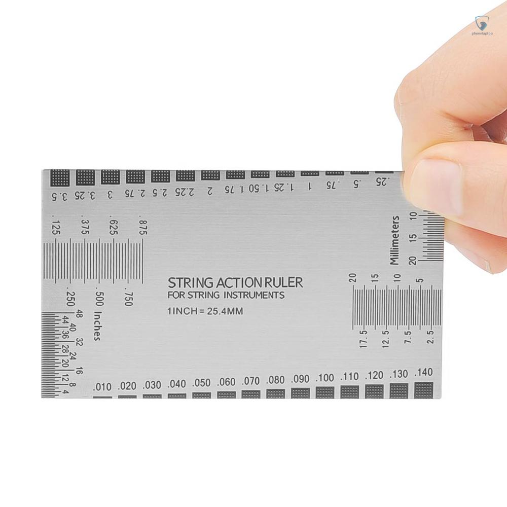 Thước Đo Dây Đàn Ghi Ta Bằng Thép Không Gỉ 89 * 51mm Chuyên Dụng