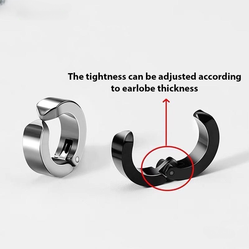 Khuyên Kẹp Tai Giả Bằng Thép Titan Có Nam Châm