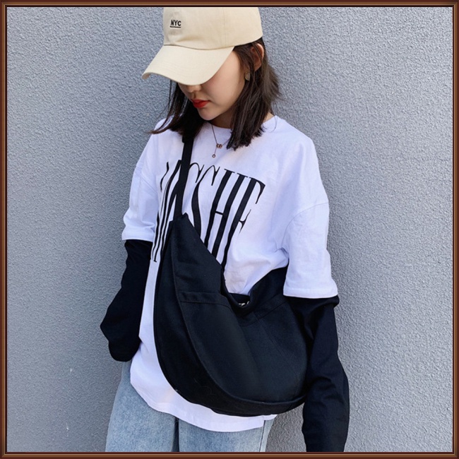 Túi Đeo Chéo Vai Bằng Vải Thời Trang Sành Điệu Dễ Thương Cho Nữ