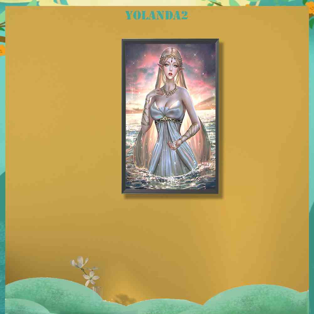 Tranh Đính Đá Kim Cương Toàn Bộ 5D DIY Hình Vẽ Nữ Thần Trang Trí Nhà Cửa
