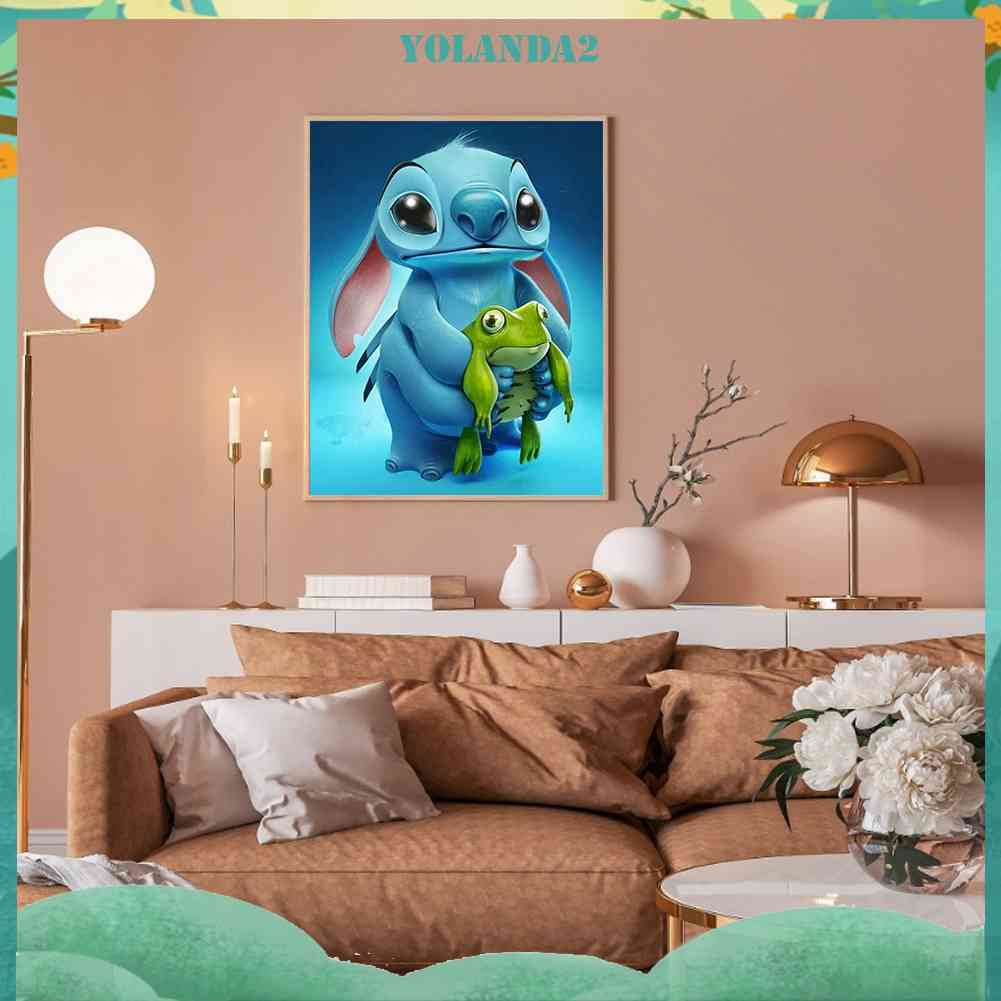 Tranh Đính Đá Kim Cương Toàn Bộ 5D DIY Hình Vẽ Ếch Nhỏ