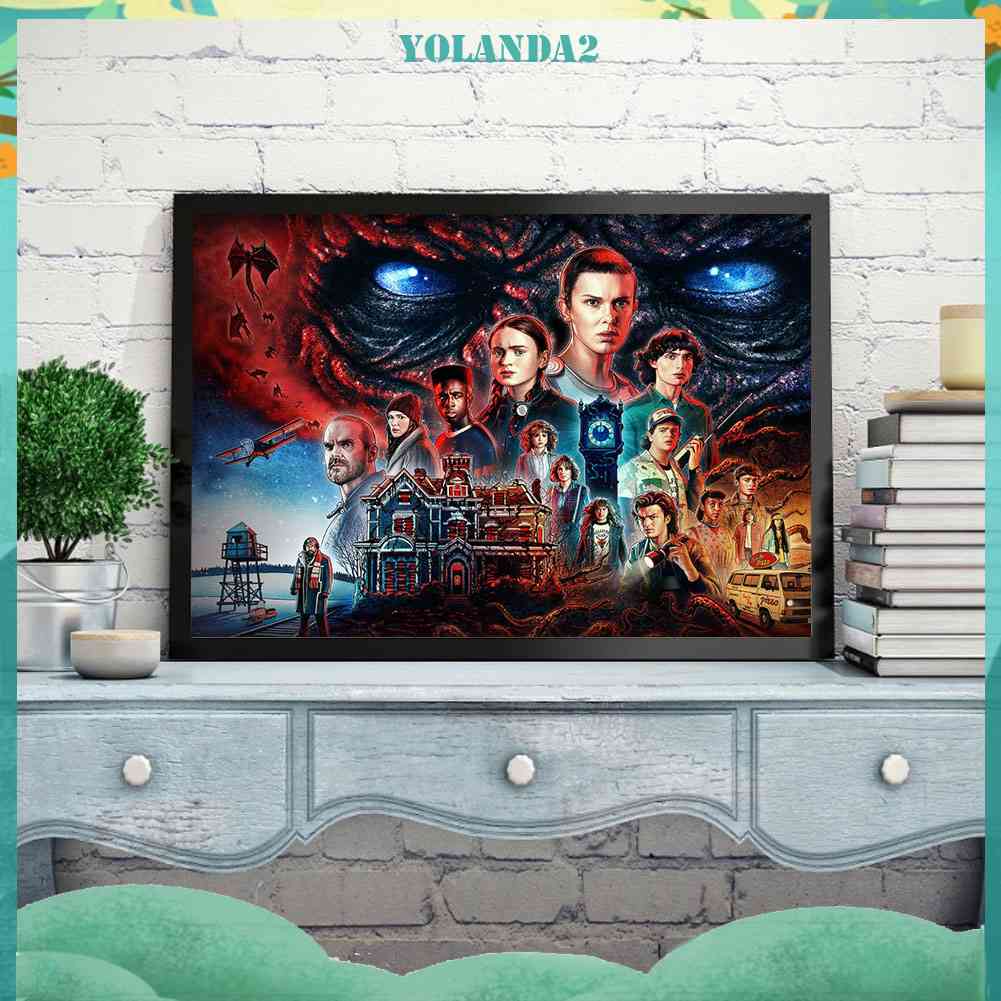 Tranh Đính Đá Kim Cương Toàn Bộ Tròn In Hình Phim Stranger Things