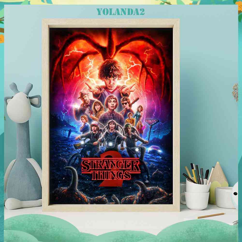 Bộ Tranh Đính Đá Tự Làm Toàn Diện Họa Tiết Stranger Things