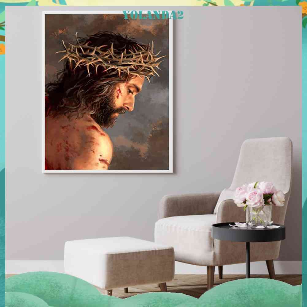 Tranh Đính Đá Kim Cương Toàn Bộ 5D DIY Hình Chúa Jesus