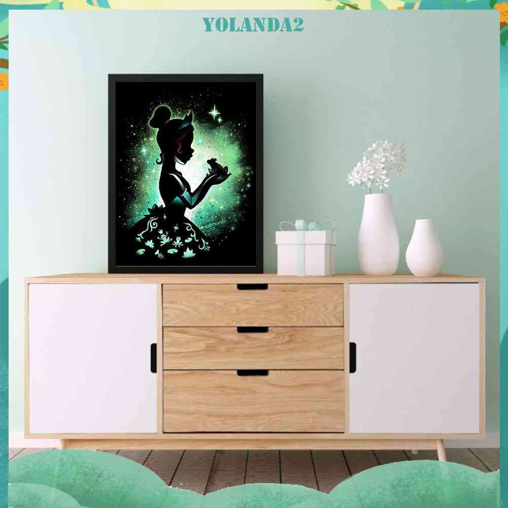 Tranh Đính Đá Kim Cương Toàn Bộ 5D DIY Hình Vẽ Công Chúa