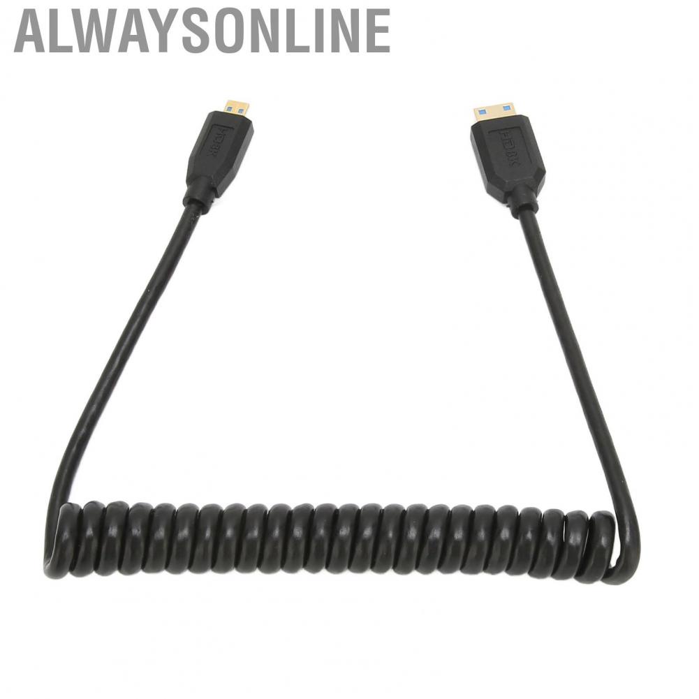 Alwaysonline Micro to Mini HD Multimedia Interface Cable 8K Cord for TV Monitors Projectors hot sale