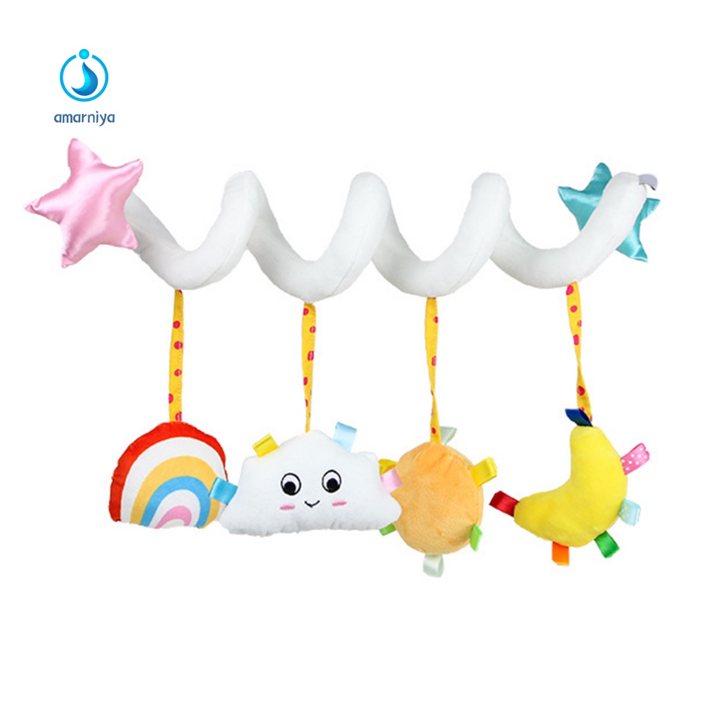 Đồ Chơi Nhồi Bông Treo Xe Đẩy Em Bé Họa Tiết Hoạt Hình Sáng Tạo