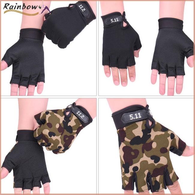 Găng Tay Thể Thao Nửa Ngón Chống Trượt Thoáng Khí Cho Trẻ Em