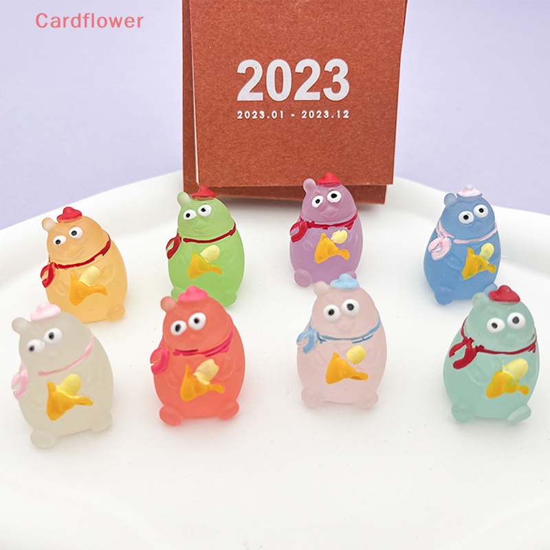 Bộ 2 Chú Gấu Nhựa Phát Quang Đáng Yêu Dùng Trang Trí Xe Hơi Mới