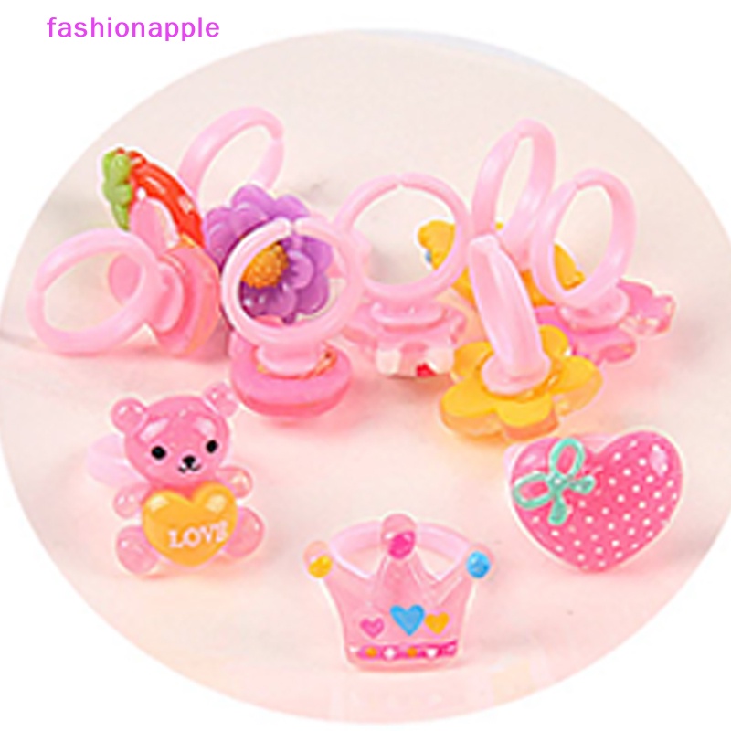 Set 10 Nhẫn Hoạt Hình Xinh Xắn Cho Bé Gái