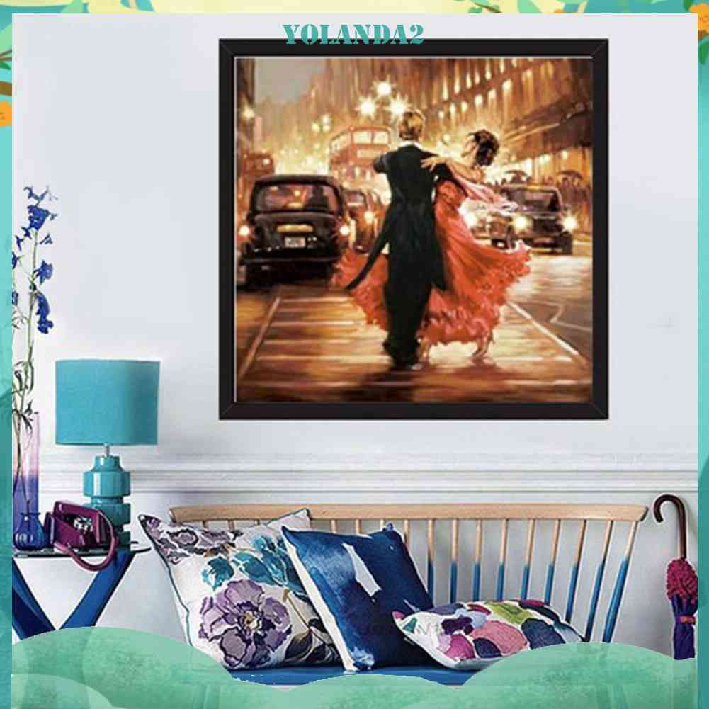 Tranh Đính Đá Kim Cương Toàn Bộ 5D DIY Hình Vẽ Đôi Tình Nhân