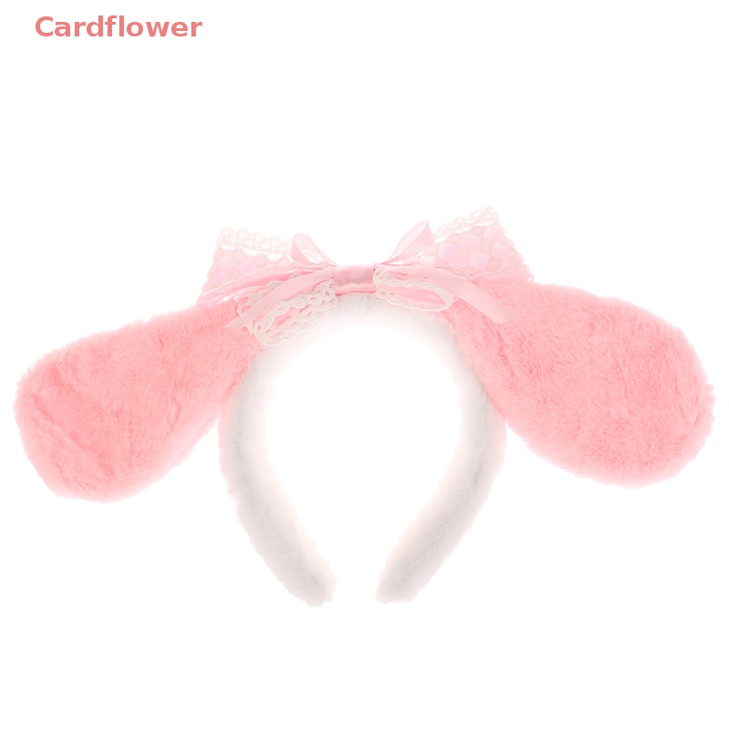 < Cardflower > Băng Đô Cài Tóc Tai Cún Hoạt Hình Bằng Lông Nhung Dễ Thương Làm Quà Tặng Mới Gui Có Tai To