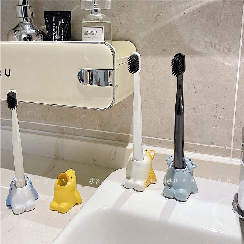 Giá Đỡ Bàn Chải Đánh Răng / Bút Hình Động Vật Hoạt Hình Sáng Tạo Trang Trí Phòng Tắm