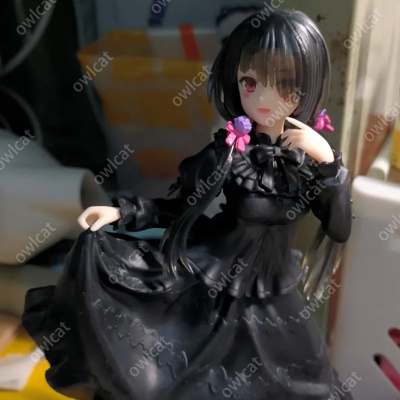 Mô Hình Nhân Vật Date A Live Tokisaki Kurumi  19cm Size Lolita Black Dress Nightmare S-Class Spirit Light Novel Figure PVC Packed in Box Model