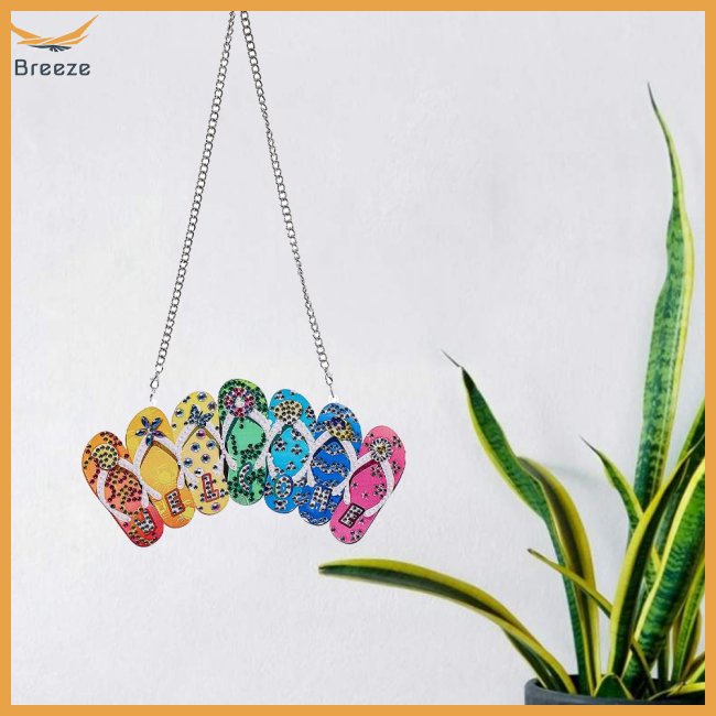 Dép Xỏ Ngón Đính Kim Cương Thêu Chữ Welcome Hello Flip Dùng Trang Trí Trong Nhà / Ngoài Trời Diy
