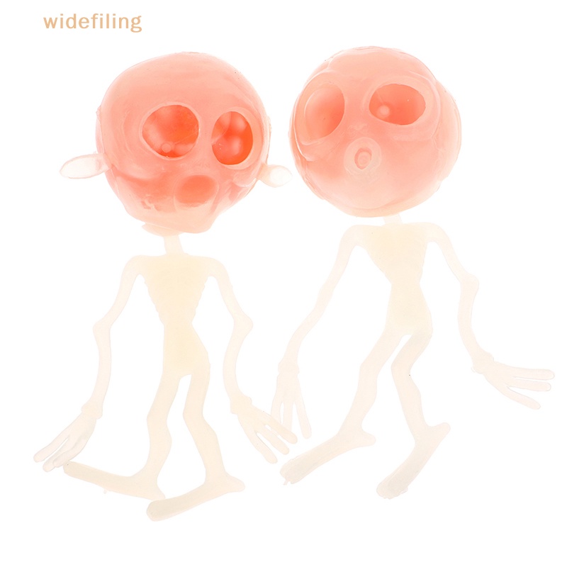 Đồ Chơi Bóp Hình Đầu Lâu Người Ngoài Hành Tinh Phong Cách Gothic Cho Halloween