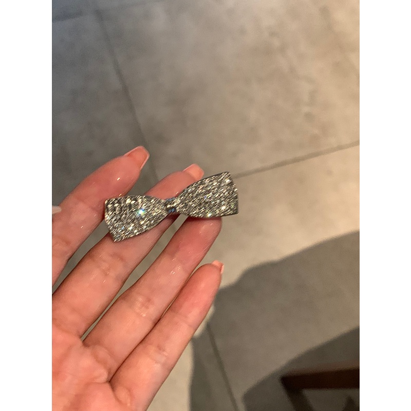 Kẹp Tóc Nơ Đính Đá Zircon Lấp Lánh Cho Búp Bê Barbie