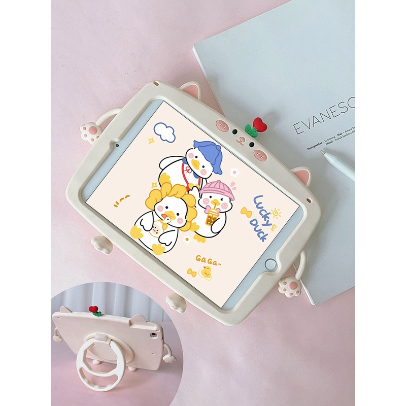 Bao Da Máy Tính Bảng In Hình Hoa & Mèo Thời Trang Cho IPad10.2 2022Ipad10th Mini6 Ipad Air1 Air2 Air4 / 5 10.9 Pro11 Ipad9th Ốp