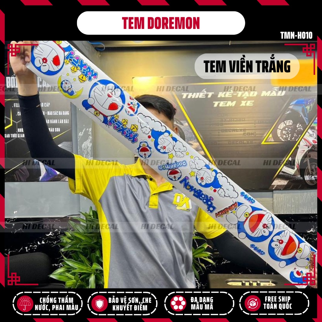 Tem dán xe Doremon cho mọi dòng xe | TMN-H010 | Decal dán xe chống nước, chống phai màu