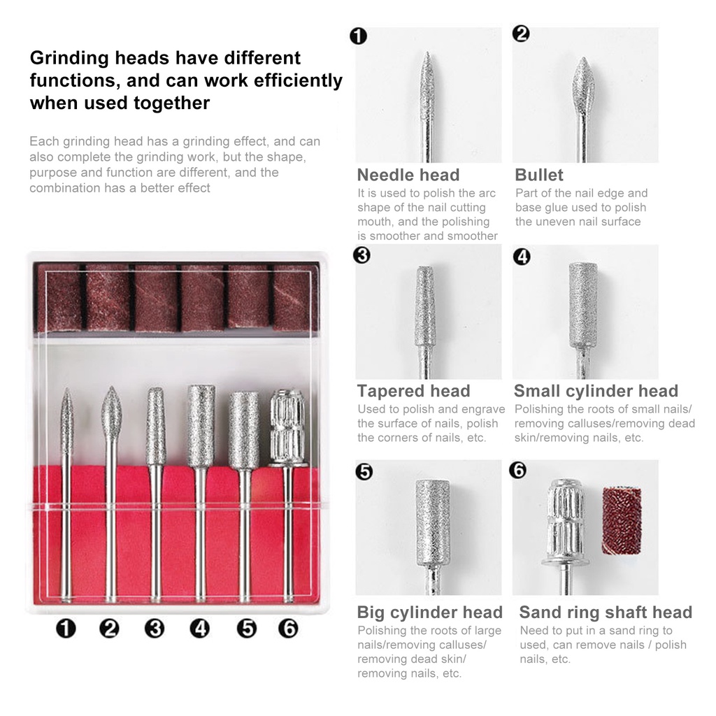 1 Bộ Dụng Cụ Dũa Móng Tay Bằng ABS Tinh Tế Nhỏ Gọn Dành Cho Nữ