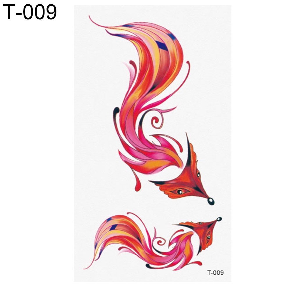 Hình Xăm Dán Tạm Thời Hình Lá Phong / Cáo / Hươu Chống Nước Thời Trang