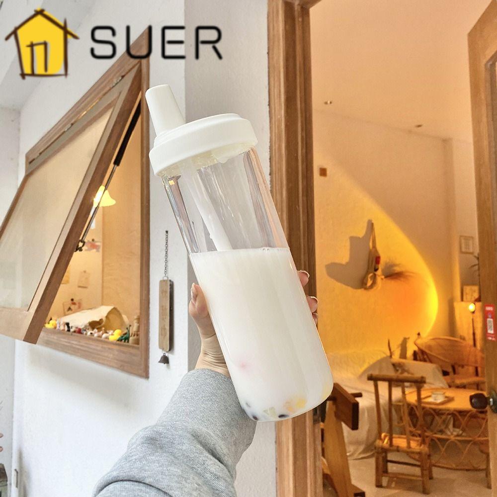 Bình Nước Nhựa Sức Chứa Lớn Có Ống Hút Thời Trang Cho Học Sinh