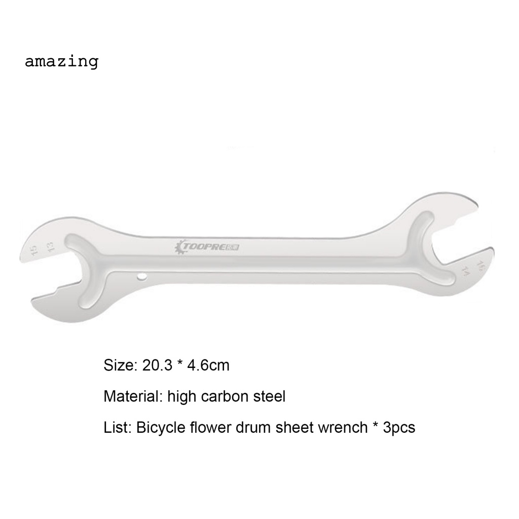 Bộ 3 Cờ Lê Bằng Thép Carbon Cao Cấp Chuyên Dụng Cho Xe Đạp Cứng