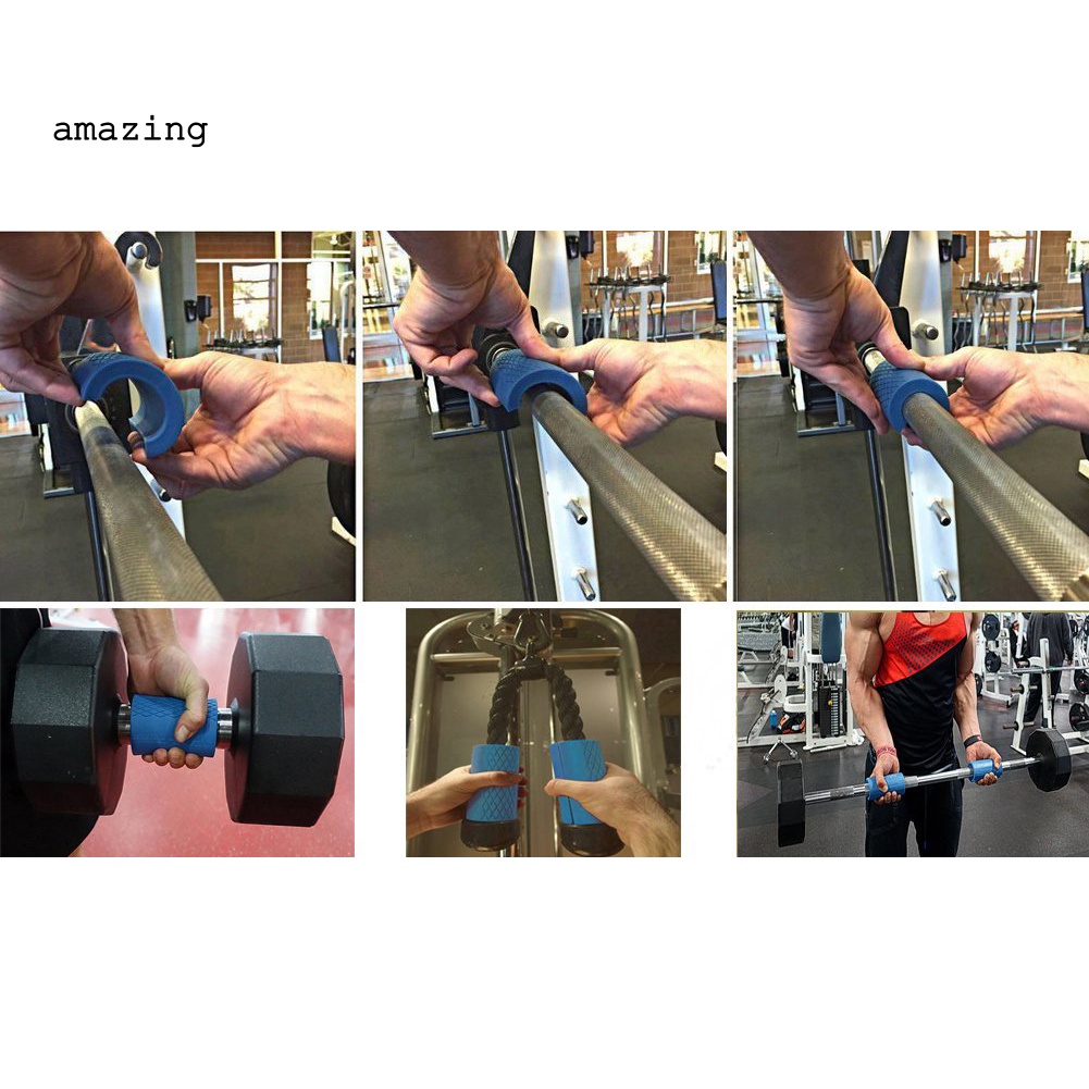 1 Cặp Đai Quấn Tạ Bằng Silicone Dày Dặn Tiện Dụng Cho Người Tập Gym