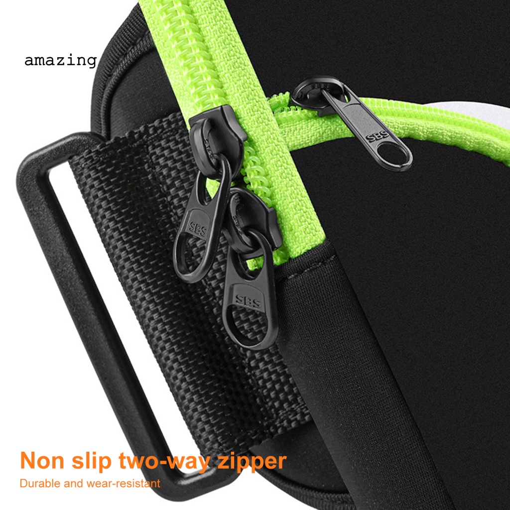 Túi Đựng Điện Thoại Đeo Cánh Tay Cỡ Lớn Có Khóa Kéo Chống Thấm Nước Tiện Dụng Khi Chạy Bộ