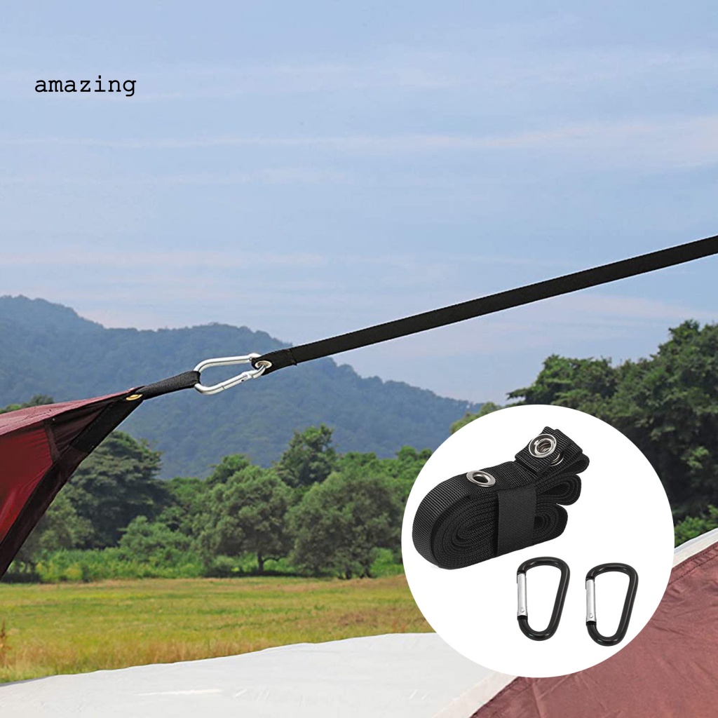 1 Bộ Dây Nylon Kéo Dài Mái Hiên Với Nhiều Vòng Kim Loại Chống Rách