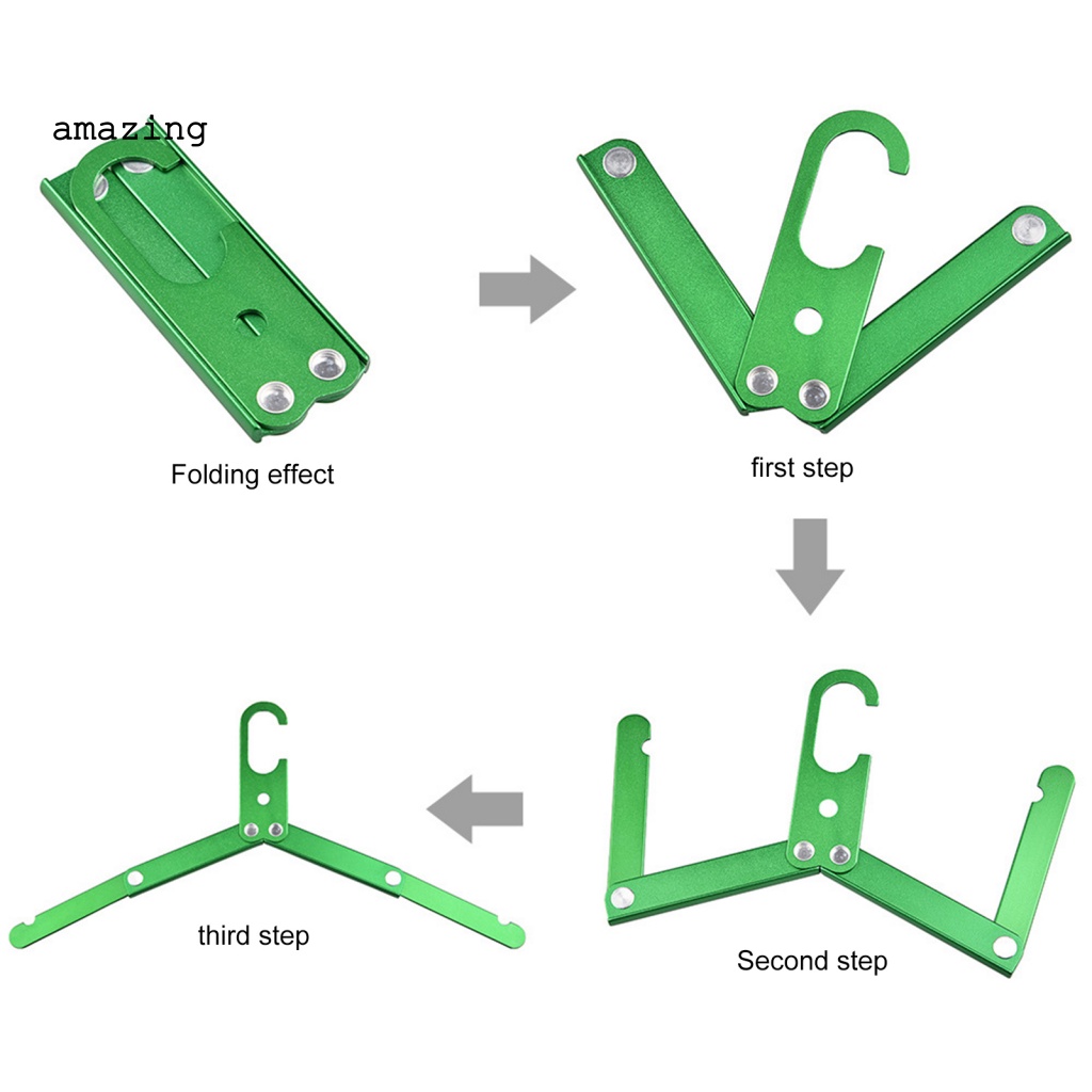 Móc Phơi Đồ Bằng Hợp Kim Nhôm Có Thể Gấp Gọn Linh Hoạt Tiện Dụng Mang Theo Du Lịch
