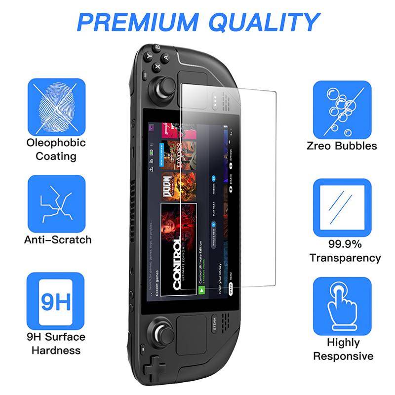 Kính Cường Lực HD Chống Dấu Vân Tay Bảo Vệ Màn Hình Cho Máy Chơi Game Hơi Nước