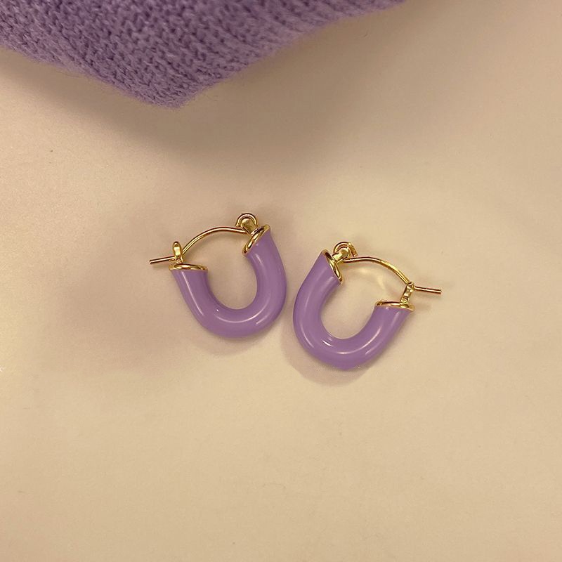 Đôi Khuyên Tai Hình Chữ U Phong Cách retro Pháp Thời Trang Cho Nữ 2023 Mới