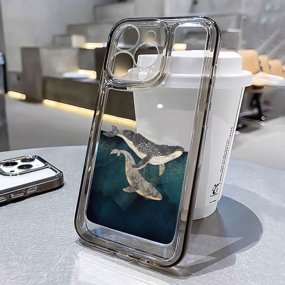 Ốp Điện Thoại Hình Cá Voi Cho iphone 14 pro max 11 12 13 x xr xs 7 8 plus se 2022