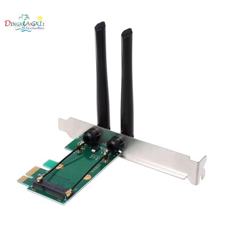 Card WiFi PCI-E Express + 2 Ăng-Ten Mở RộNg Cho PC