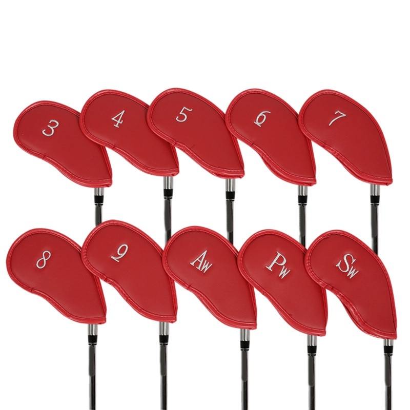 Set 10 Vỏ Bọc Đầu Gậy Đánh Golf Bằng Da PU Cao Cấp