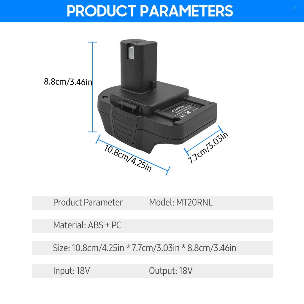 Thiết Bị Chuyển Đổi Pin Thông Minh Makita 18V-20V Sang Ryobi 18V