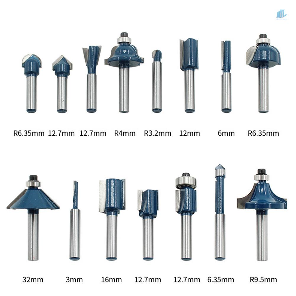 Set 15 Mũi Khoan Cắt Gỗ 1 / 4 Inch Kèm Hộp Đựng