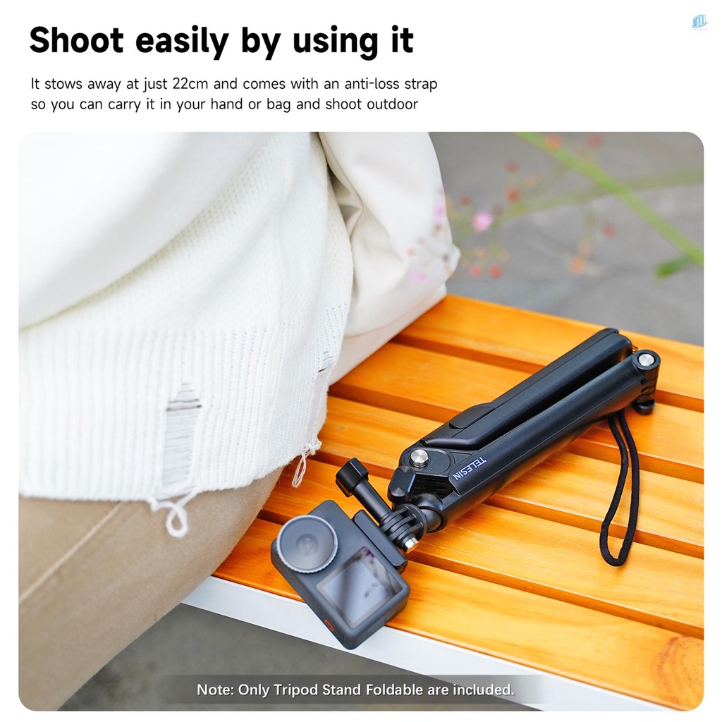 TELESIN Giá Đỡ Ba Chân 360 Độ Bằng Nhựa Resin Thông Minh TE-TPR-009 Có Thể Gập Lại 360 Độ° Gậy Tự Sướng Xoay 3 Chiều Có Thể Điều Chỉnh Tiện Dụng