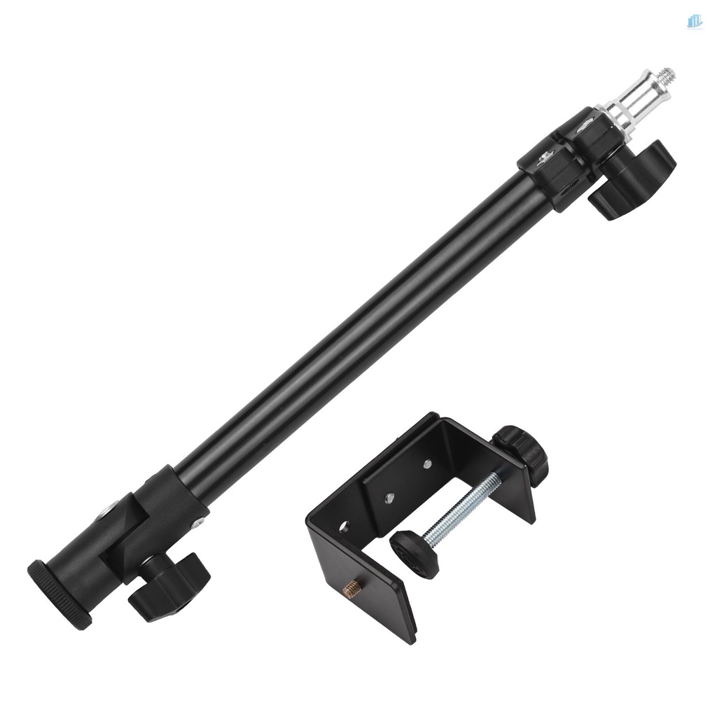 Kẹp Chữ C Thông Dụng Bằng Hợp Kim Nhôm + Gậy Ba Chân Điều Chỉnh Được Kèm Ốc Vít 1 / 4 Inch Có Thể Điều Chỉnh Góc Chiều Dài 28-46