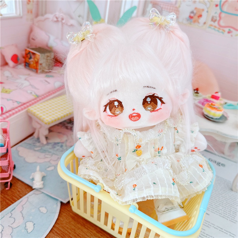 Búp Bê Em Bé Mặc Váy Cotton 20cm Thiết Kế Dễ Thương