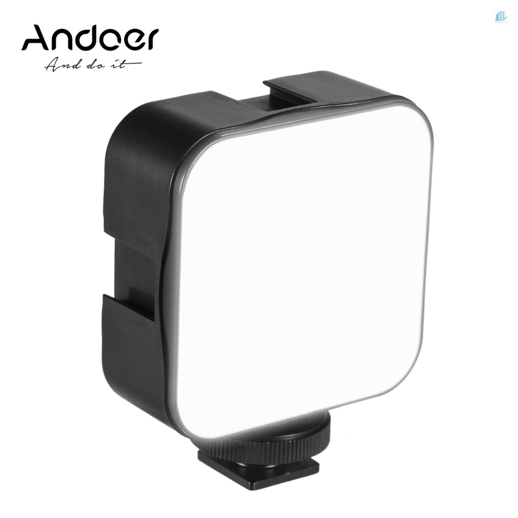 Đèn LED Mini Andoer 6500K 5W Có Thể Điều Chỉnh Độ Sáng Cho Máy Ảnh DSLR