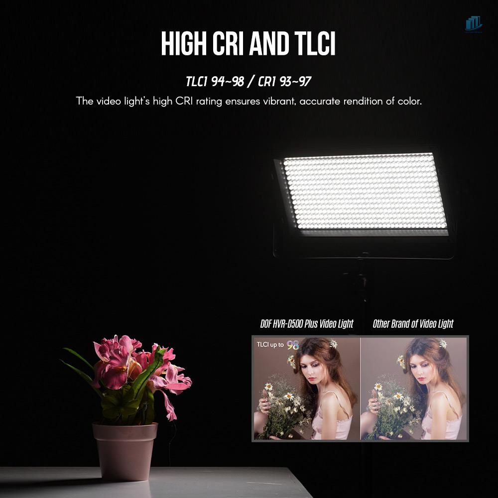 Đèn LED Chụp Ảnh Video smartwatchinone DOF HVR-D500 Plus 5600K Ánh Sáng Trắng 35.3W TLCI98