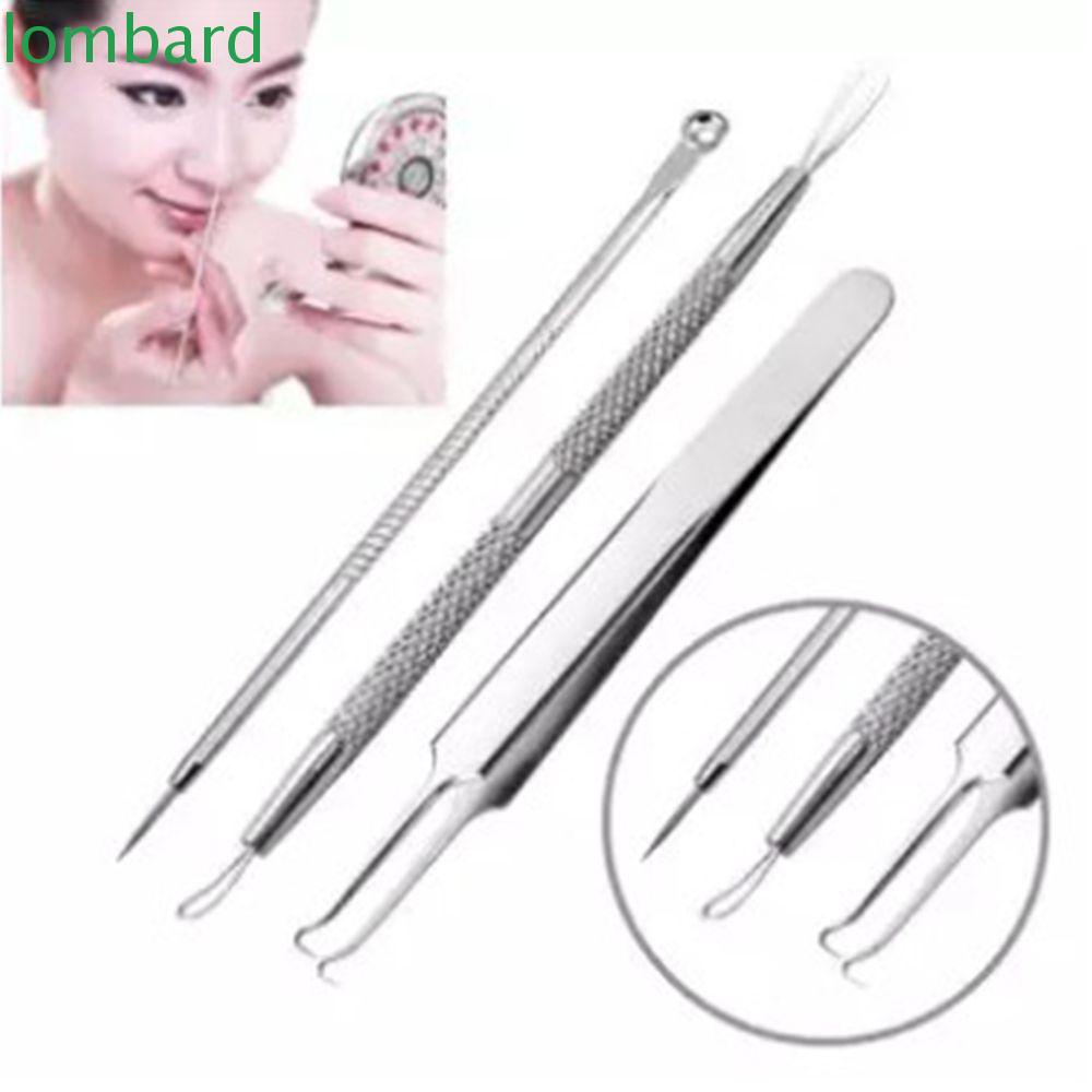 Set 3 Dụng Cụ Hỗ Trợ Giảm Mụn Bằng Thép Không Gỉ Chất Lượng Cao