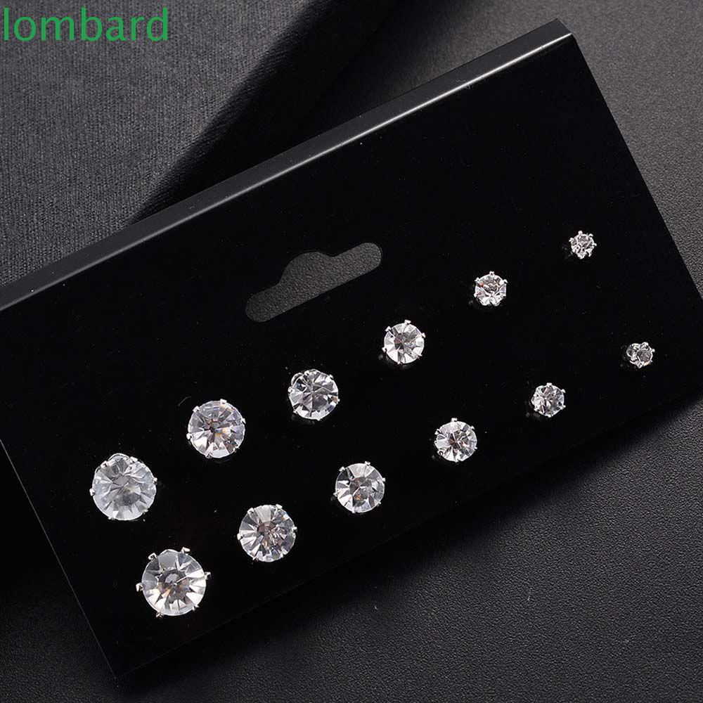 Set 6 Đôi Bông Tai Kim Loại Sang Trọng|Trang Sức Vòng Đeo Tay Thời Trang Sành Điệu Cho Nữ