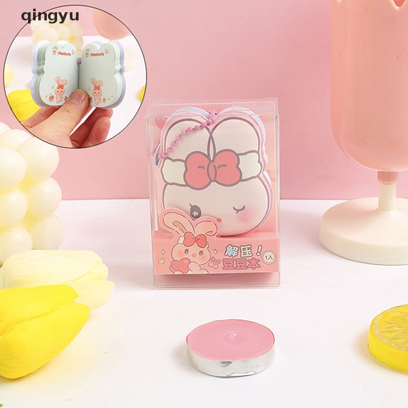 Set 80 Tờ Giấy Dán Ghi Chú Mềm Mại Họa Tiết Thỏ Hoạt Hình Sáng Tạo Giúp Giảm Căng Thẳng