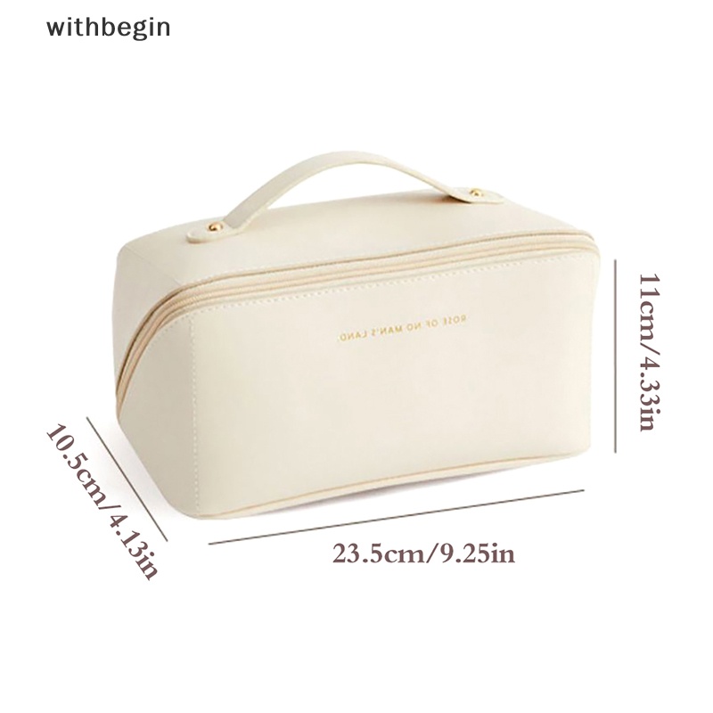 Túi Đựng Mỹ Phẩm Cỡ Lớn Bằng Da Tiện Dụng Mang Theo Du Lịch Cho Nữ