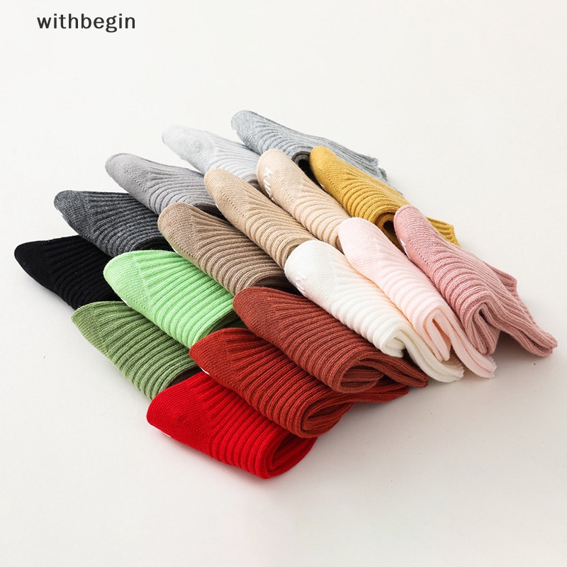 Vớ Cao Su Cổ Trung Chống Trượt Họa Tiết Kẻ Sọc Dọc Cho Trẻ Em