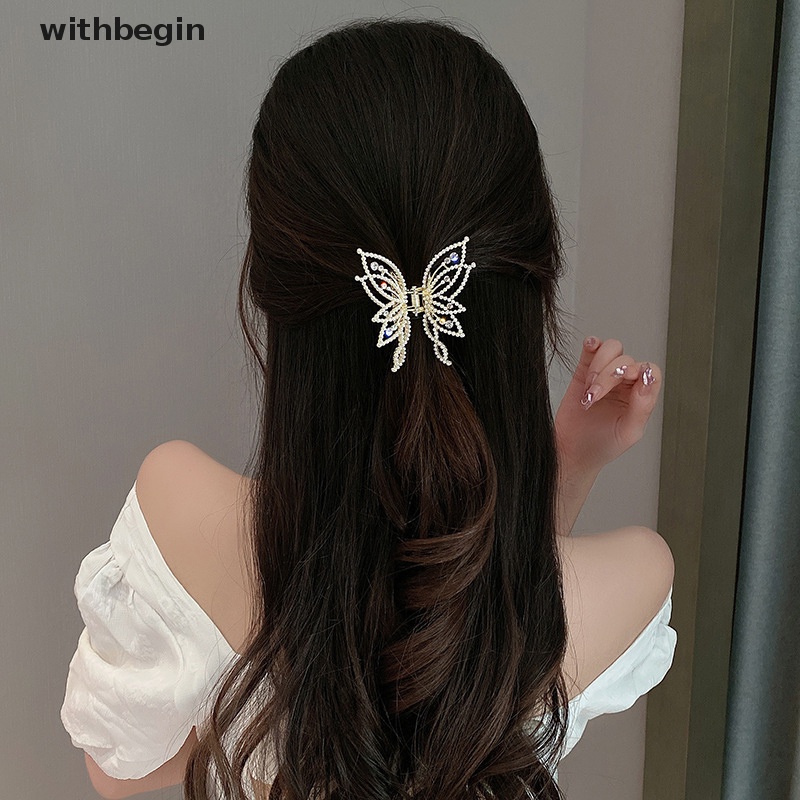 Kẹp Tóc Càng Cua Chất Liệu Kim Loại Phong Cách Vintage Thanh Lịch Thời Trang Cho Nữ