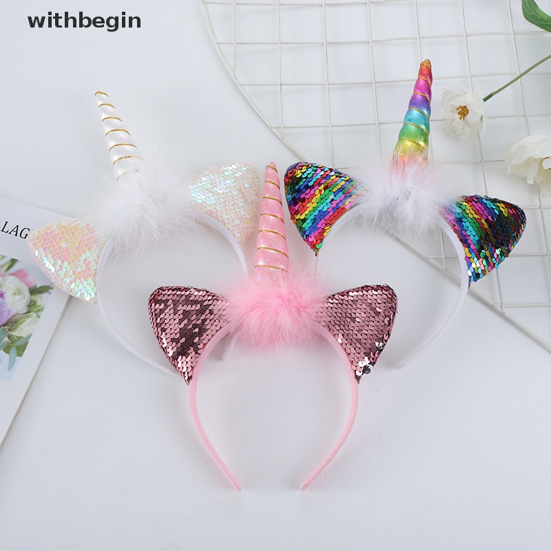 Băng Đô Hình Kỳ Lân Có Đèn LED Phát Sáng Dành Cho Bé Gái